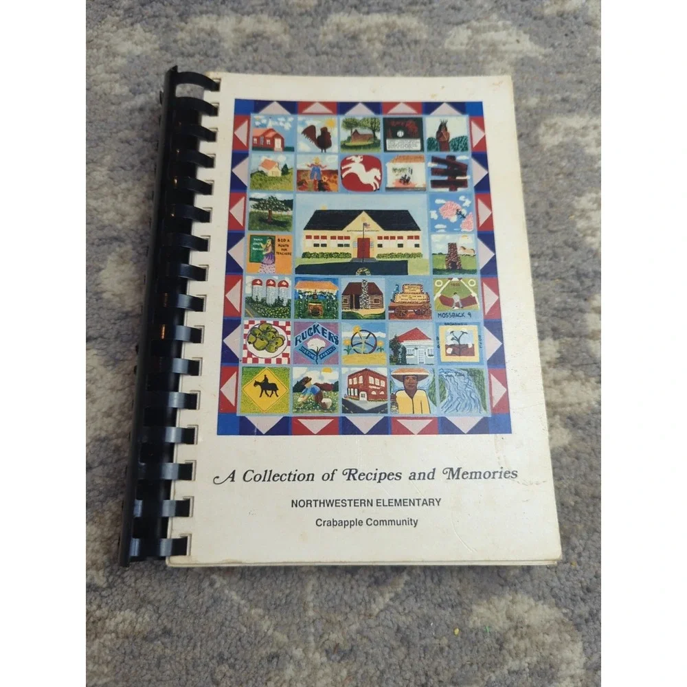 Northwestern Elementary Alpharetta, GA Cookbook Vtg‎ 1991 Crabapple Community